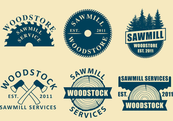 Sawmill Logo Vectors - vector gratuit #346697 