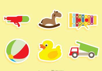 Children Toys Sticker Vectors - vector gratuit #347117 