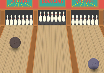 Bowling Alley Vector - Free vector #348097