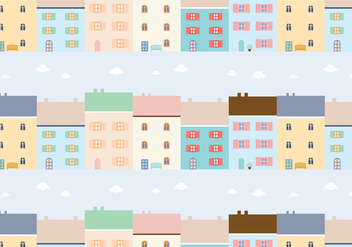 Buildings Pattern Background Vector - Free vector #349607