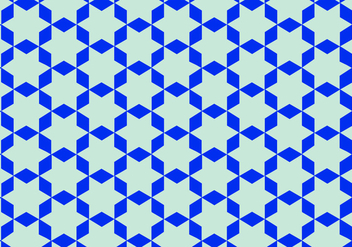 Blue Arabic Pattern Vector - vector gratuit #349797 