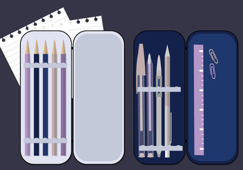 Vector Pencil Case Illustration - vector #349957 gratis