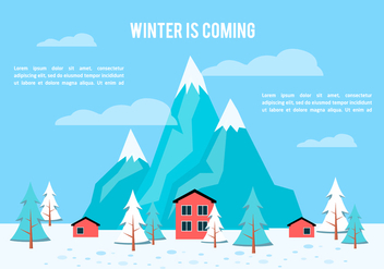 Free Flat Winter Vector Background - Free vector #350407