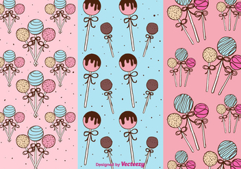 Cake Pops Patterns Vector - Free vector #350647