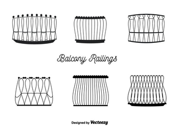 Balcony Railings Vector - Kostenloses vector #350687