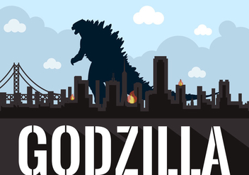 Vector Illustration of Godzilla - vector gratuit #351757 