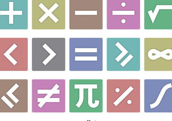 Math Symbols Icon Vectors - Kostenloses vector #351887