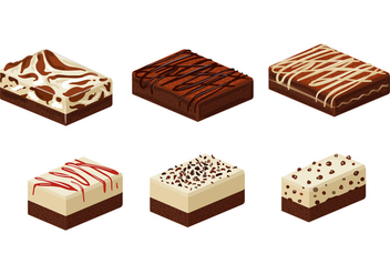 Types of Brownie Cakes - Kostenloses vector #351927