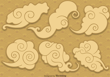 Vector Chinese Clouds - Kostenloses vector #352047