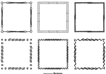 Hand Drawn Vector Frames Set - vector #352387 gratis