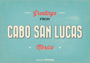 Cabo San Lucas Retro Greeting Illustration - Kostenloses vector #352537