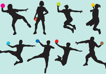 Handball Silhouettes - бесплатный vector #352557