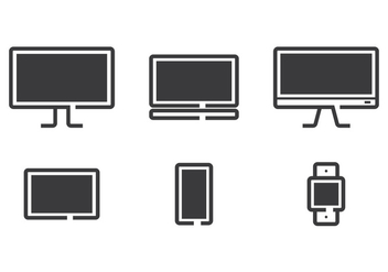 Technology Line Icon Vectors - Free vector #352877