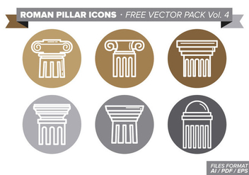 Roman Pillar Icons Free Vector Pack Vol. 4 - Kostenloses vector #353997