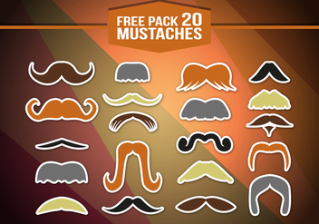 Movember Mustache Pack Vector - Free vector #354247