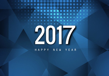Stylish Happy New Year 2017Card - vector #354667 gratis