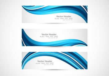 Blue Abstract Header - Free vector #354757