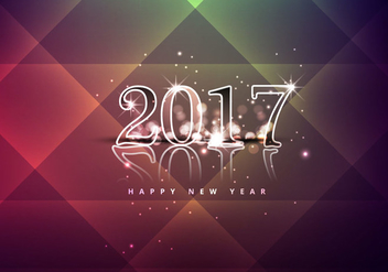 Shiny Happy New Year 2017 - vector gratuit #354877 