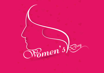 Happy Women's Day On Pink Background - vector gratuit #354957 