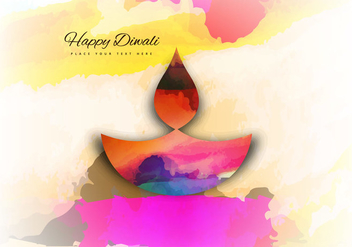 Beautiful Colorful Diwali Background Design - vector #354987 gratis