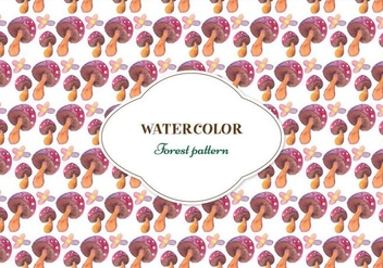 Free Forest Watercolor Vector Pattern - бесплатный vector #355487