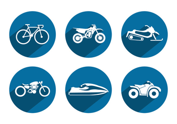 Sport Vehicle Vector Icons - Free vector #355647