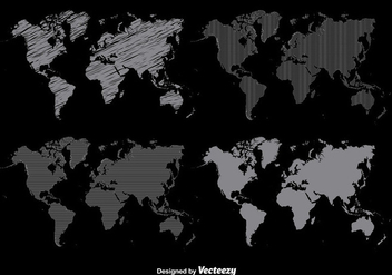 Worldmap Vector Set - vector #356187 gratis