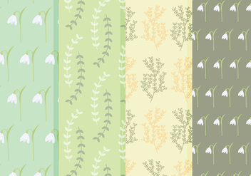 Free Spring Flower Vector Patterns - Free vector #356207