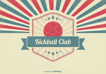 Retro Kickball Club Illustration - бесплатный vector #356327
