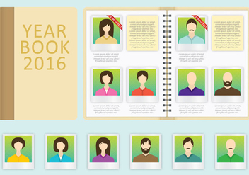 Year Book Vector Template - Free vector #356767