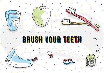 Free Vector Teeth Brushing Icons - Kostenloses vector #356817