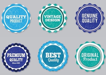 Free Vector Style Labels With Eroded Grunge - Kostenloses vector #356907