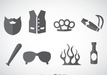 Hooligans Element Icons Vector - Free vector #357657