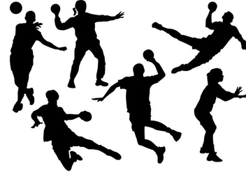 Free Handball Players Silhouette Vector - Kostenloses vector #357797