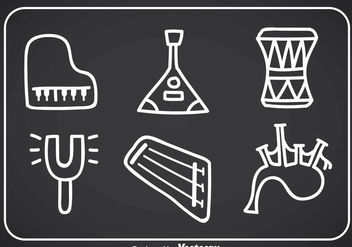 Music Instruments Doodle Vector Icons - Free vector #358927
