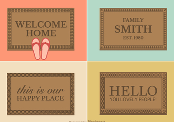 Free Vector Welcome Mat Designs - Free vector #359267