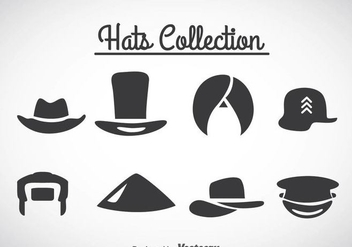 Hats Collection Icons Vector - бесплатный vector #361037