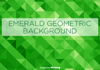 Emerald Green Geometrical Vector Background - Free vector #361047