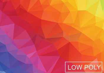 Low Poly Rainbow Abstract Background Vector - Free vector #361187