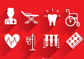 Medical White Icons - Free vector #361597