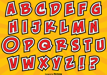 Comic Style Alphabet Set - vector gratuit #362717 