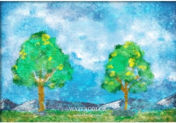 Free Vector Watercolor Landscape - бесплатный vector #363387