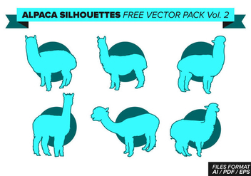 Alpaca Silhouette Free Vector Pack Vol. 2 - Kostenloses vector #364047