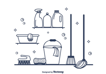 Spring Cleaning Vector - Kostenloses vector #365337