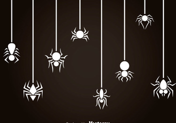 White Spider And Tarantula Vector - бесплатный vector #365957