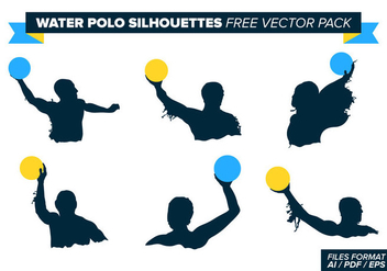 Water Polo Silhouettes Free Vector Pack - Kostenloses vector #366267