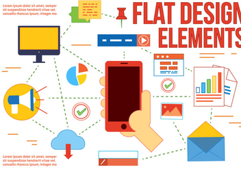 Free Flat Design Vector Elements and icons - vector #366407 gratis