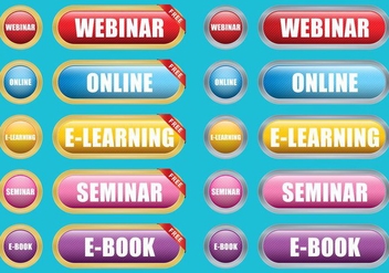 E Learning Buttons - Free vector #366997