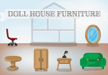 Free Doll House Furniture Vector - Free vector #367407