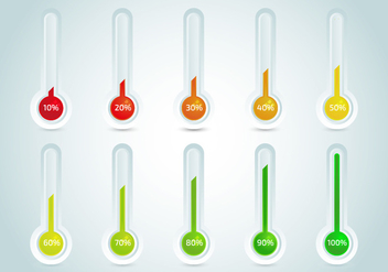 Goal Thermometer Vector Template - vector gratuit #368097 
